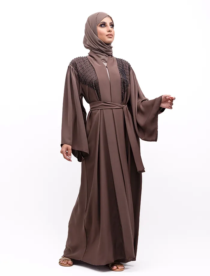 Mauve Aina Open Abaya